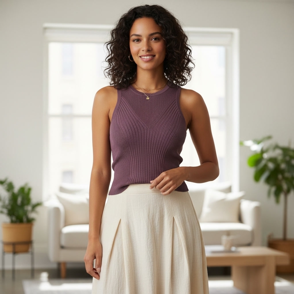 Express Maroon Short Sleeve Top